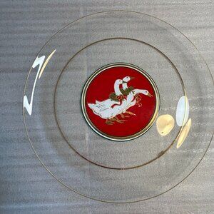 Culver Christmas Goose Platter 14.5"